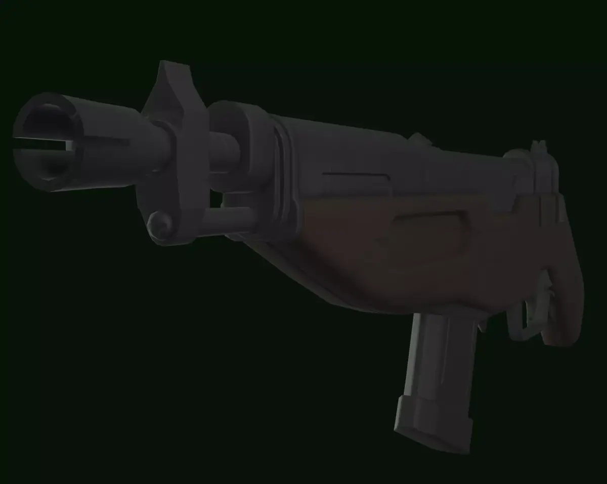 Stylized rifle Low-poly 3D model buy
