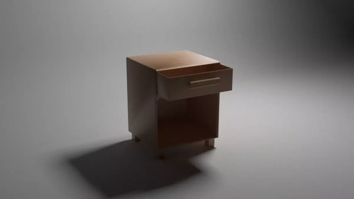 3D Wooden Drawer Free 3D model