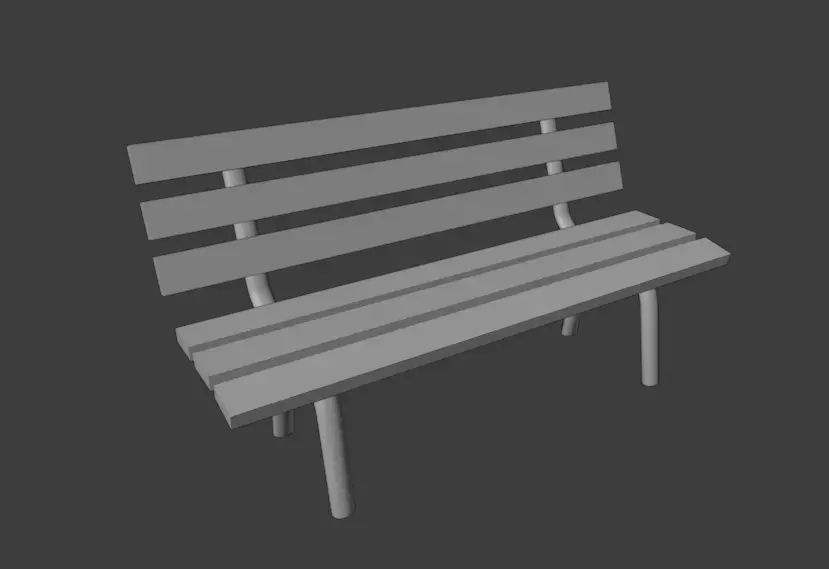 Outdoor bench 3D model order