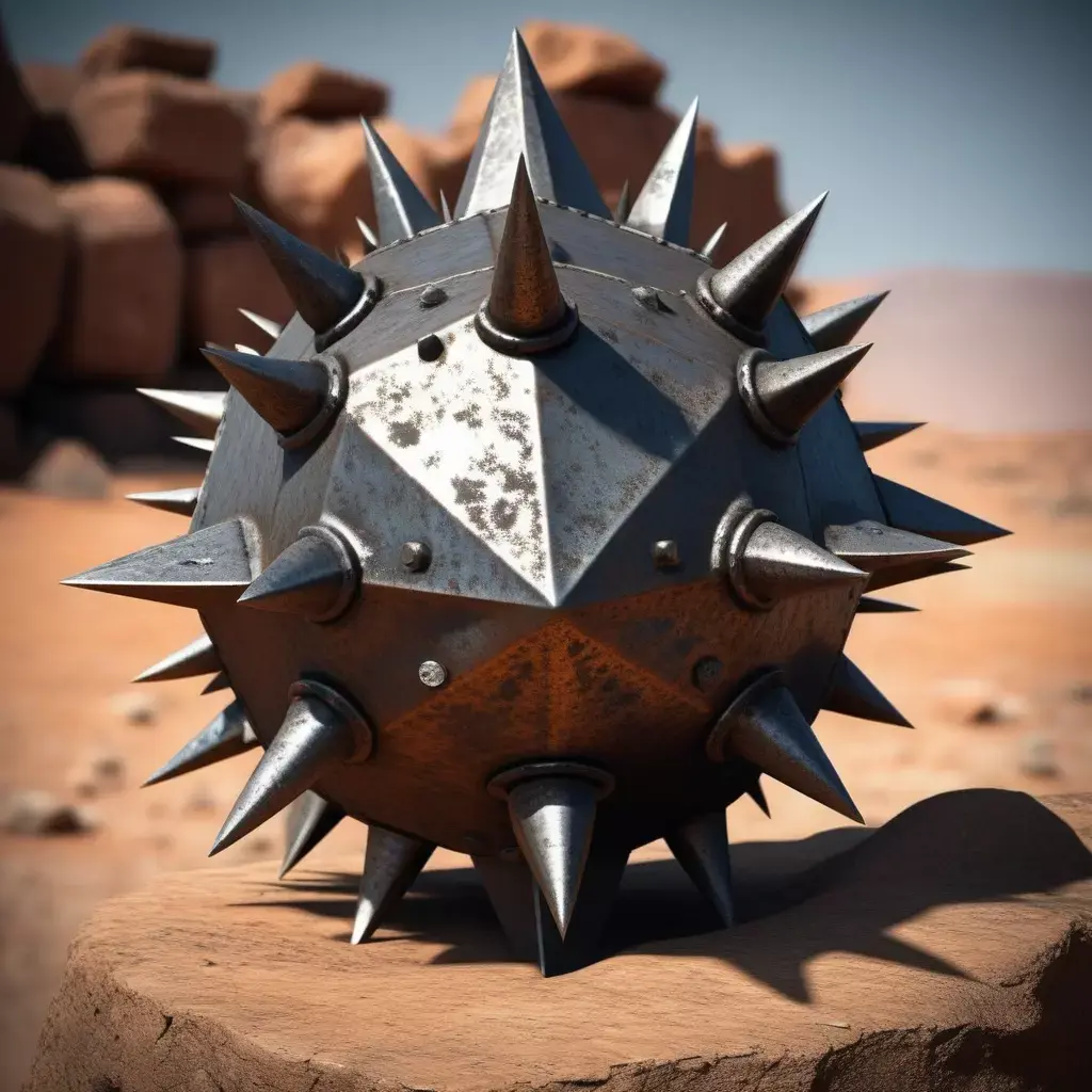 Rusty Spiked Metal Orb 3D model