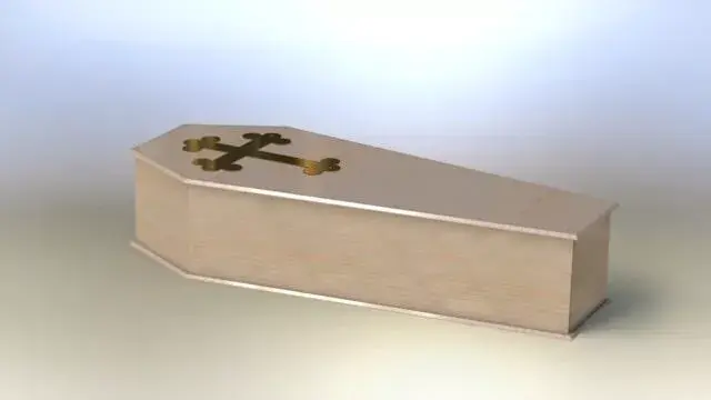 Adult coffin Free 3D model