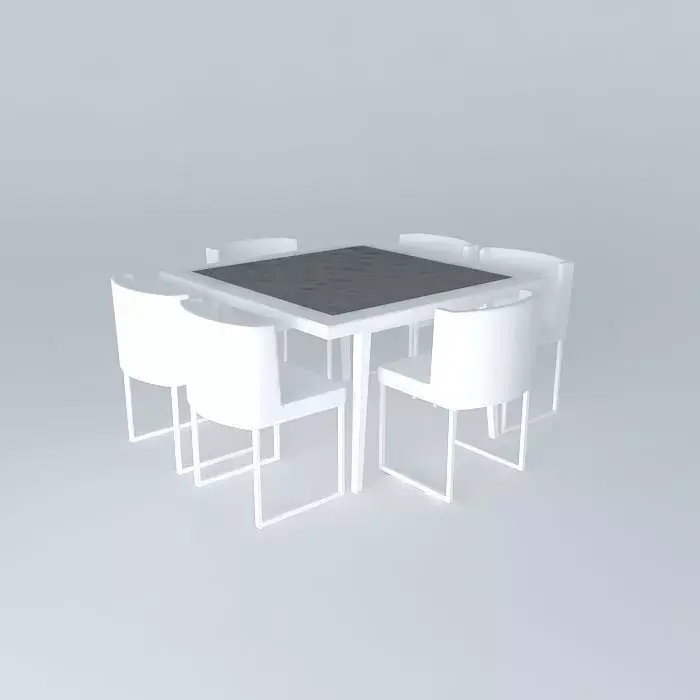 Kitchen Dining Set Free 3D model
