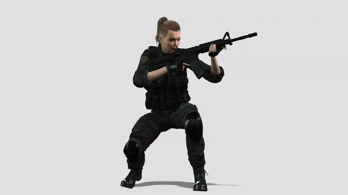 Realistic Female SWAT Officer 3D Model 3D model