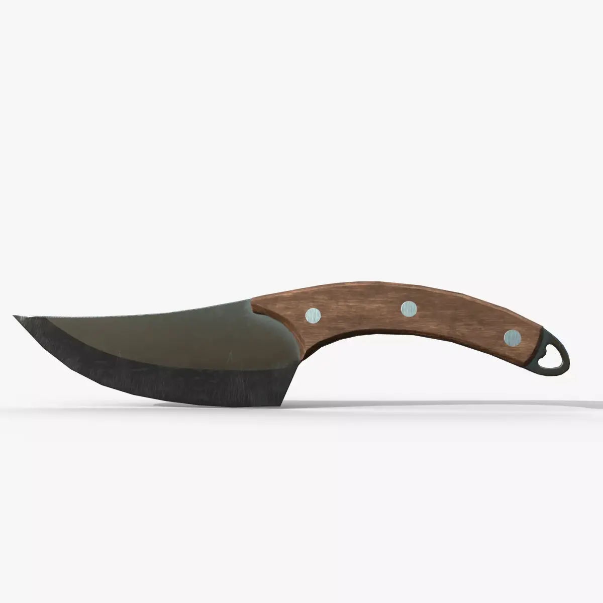 Short knife Low-poly 3D model