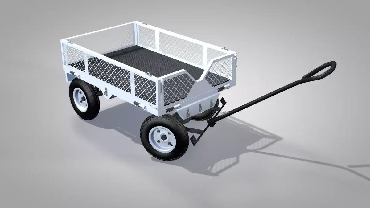 Cargo Cart White  3D model