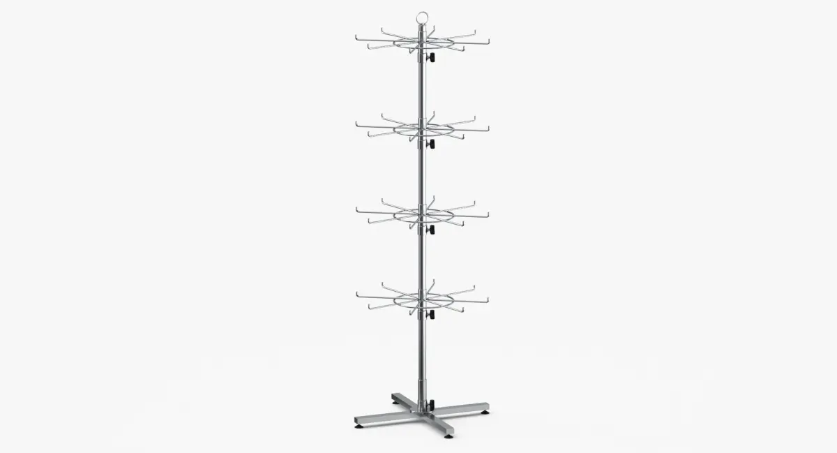 Spinning Rack Type 01 Metal Black and White 3D model