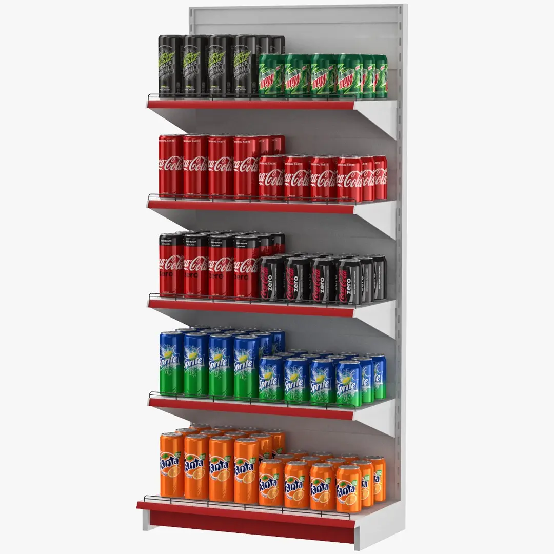 Supermarket Soda Shelves 3D model