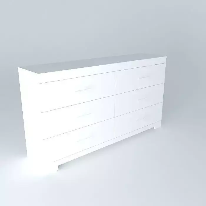 Dresser Six Drawers Free 3D model