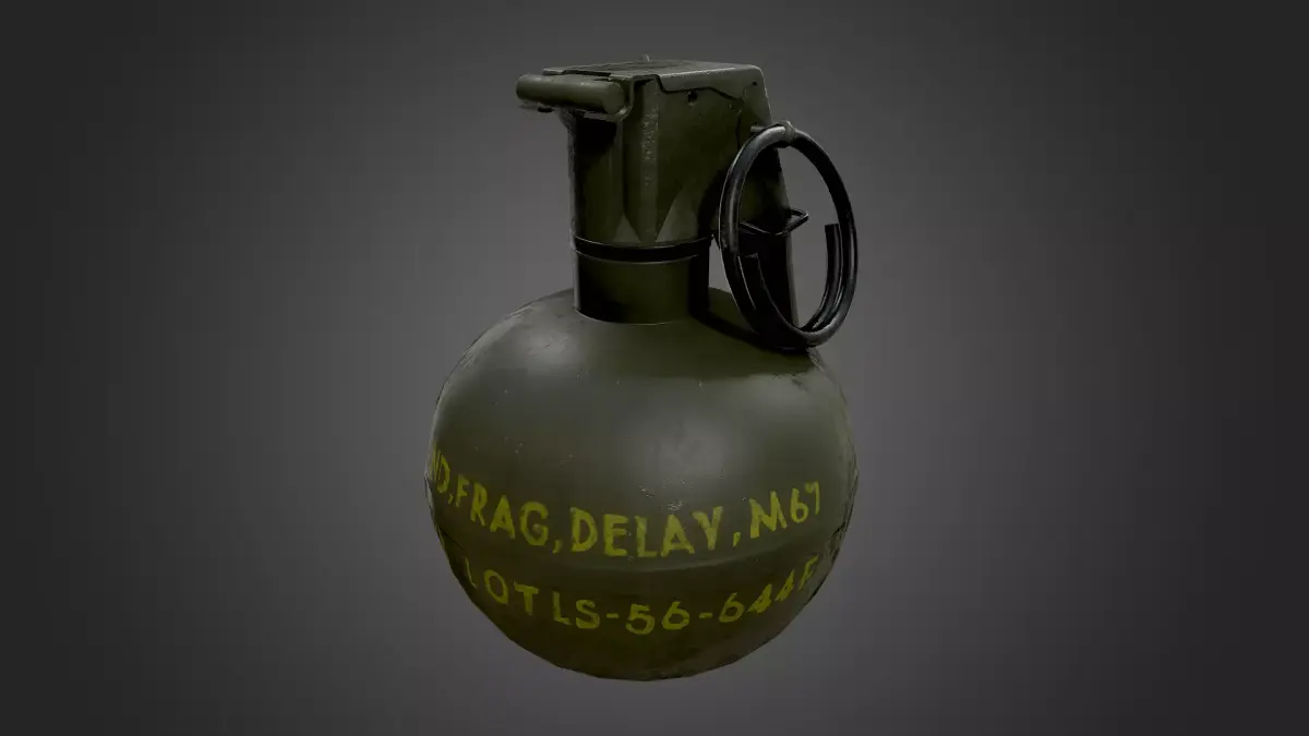 M67 Hand Grenade Low-poly 3D model buy