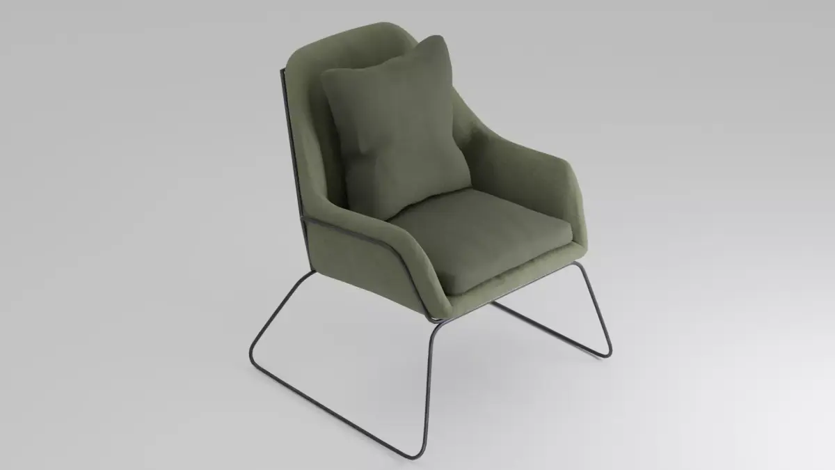 armchair chair with legs Free 3D model