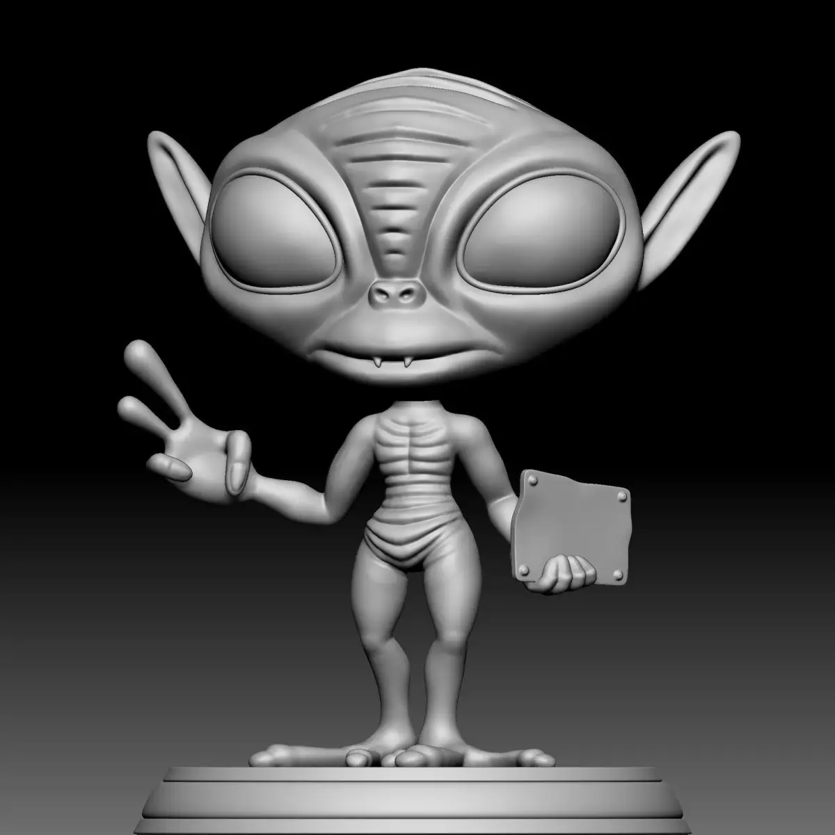 Alien Statue - 010 3D print model