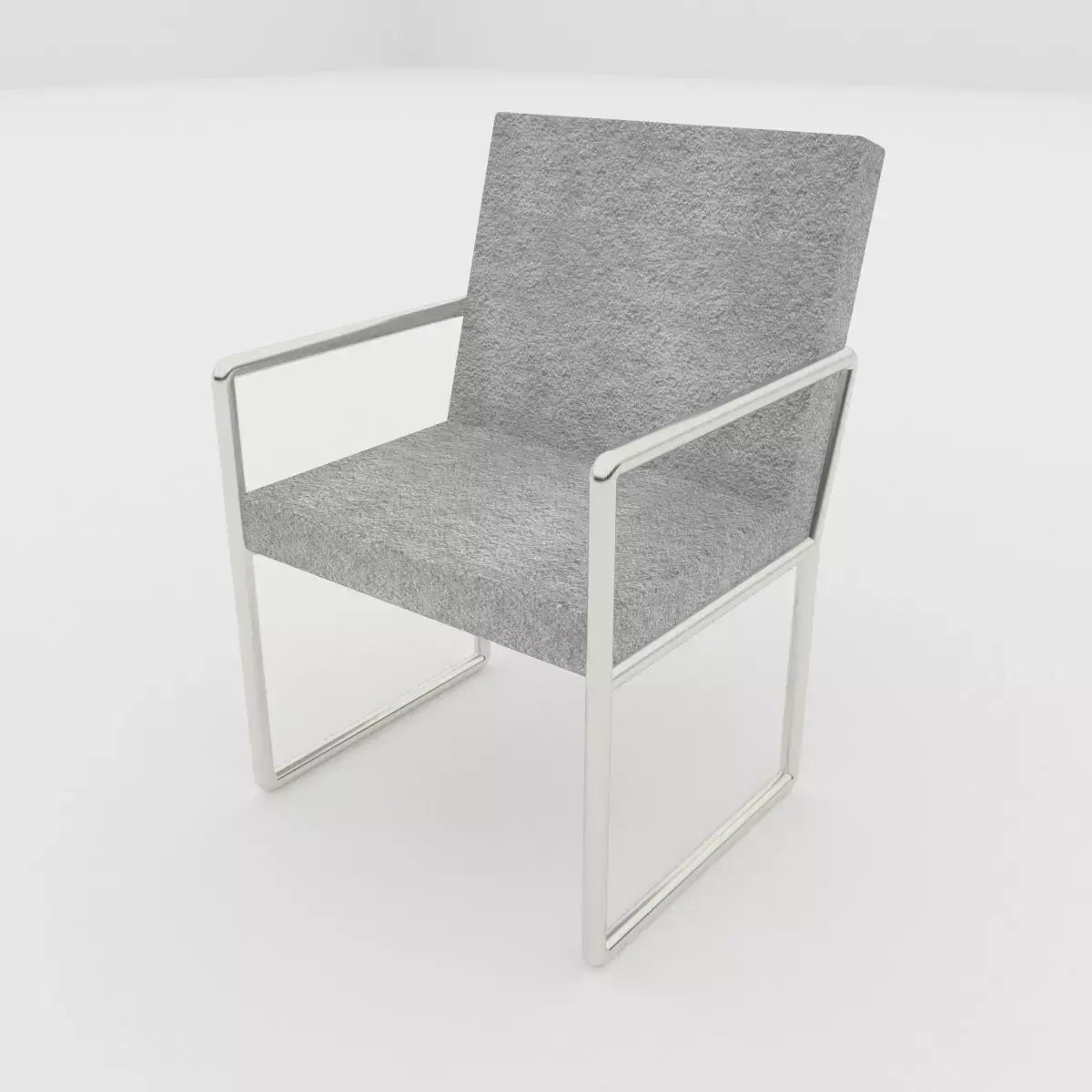 Chair with fabric and metal frame Free low-poly 3D model
