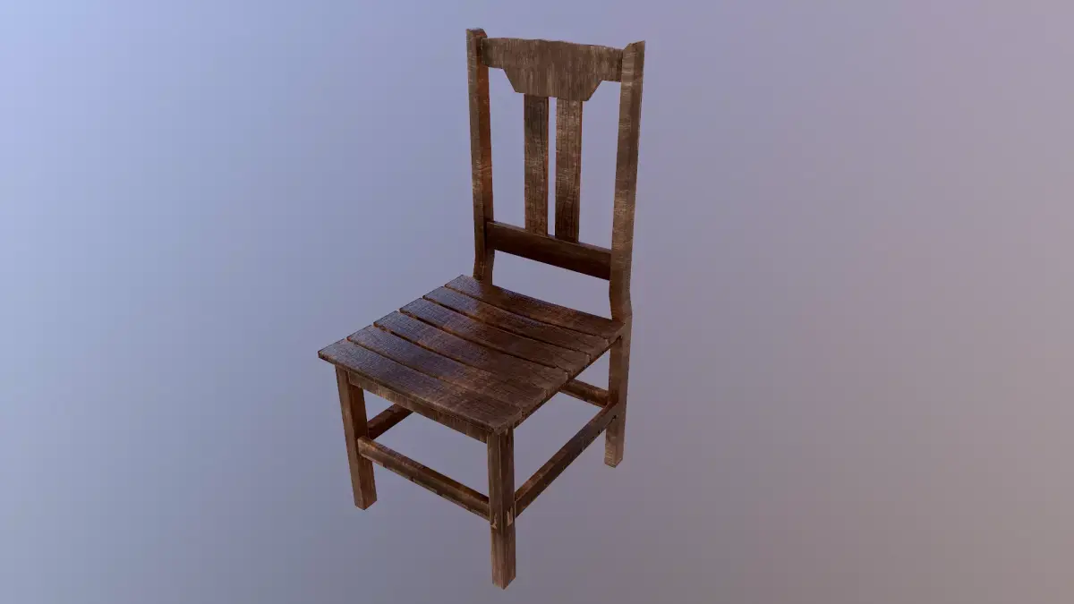 Old Chair Free low-poly 3D model buy
