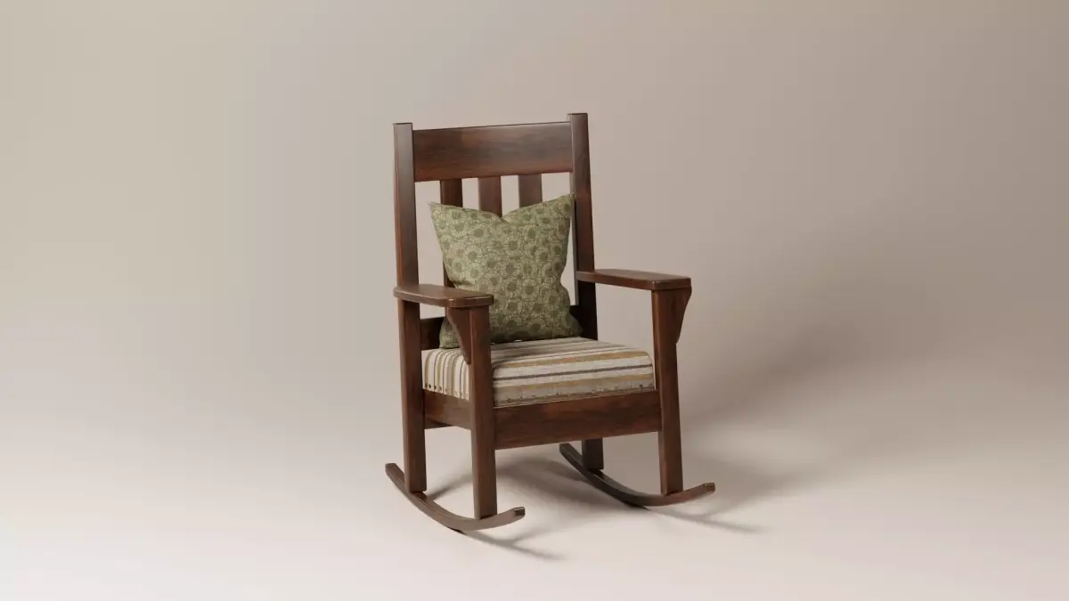 Vintage Cozy Rocking Chair Free 3D model