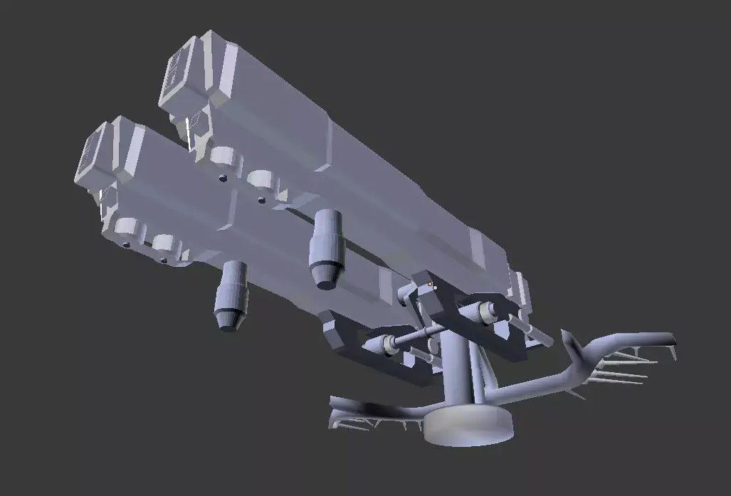 Turret Blast Angel Low-poly 3D model