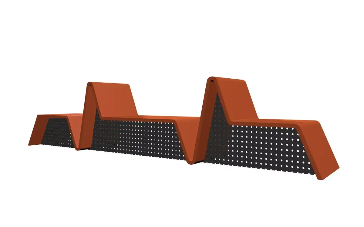 wave bench Free 3D model