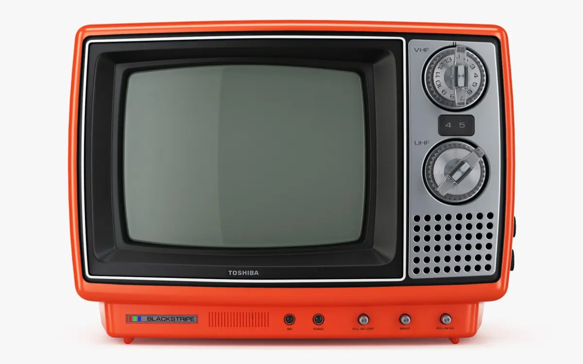 Retro Portable CRT Television TOSHIBA 9 Blackstripe C094U TV 3D model