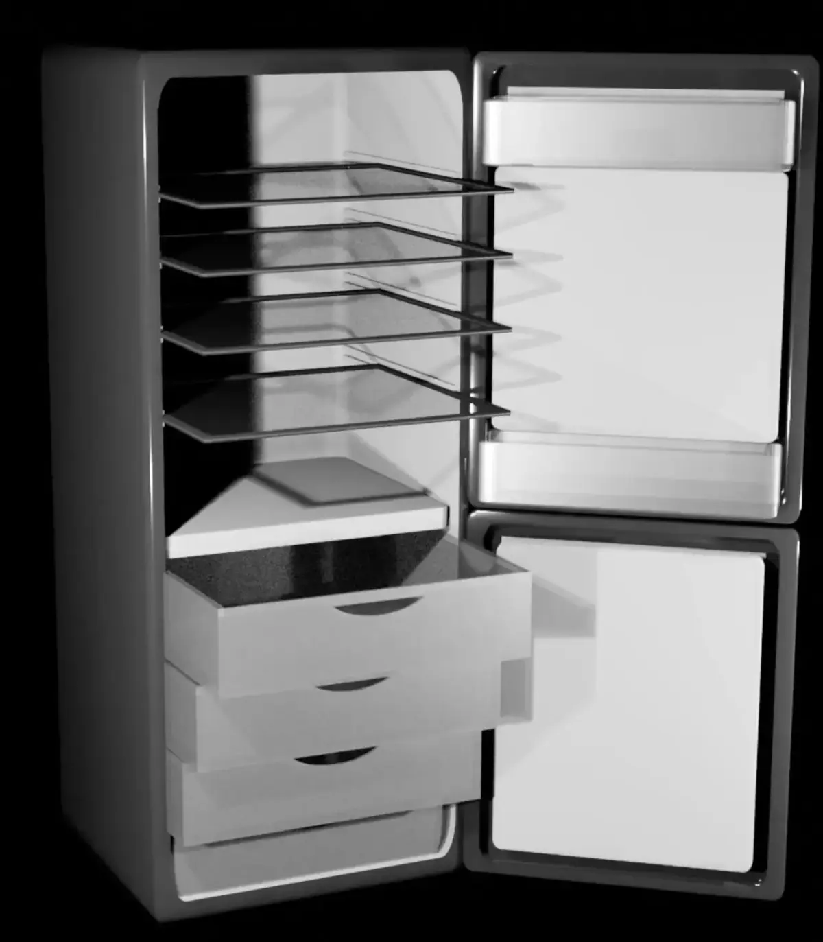 Fridge  cooler  freezer  refrigerator  Free 3D model