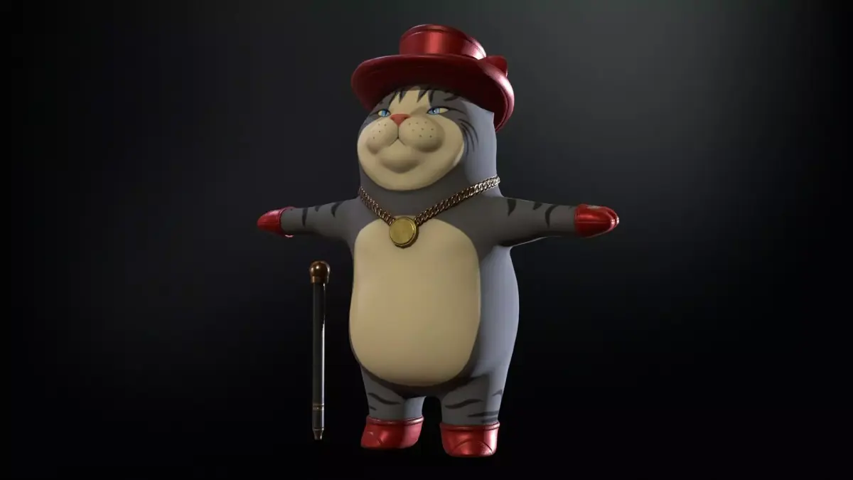 CatGel Low-poly 3D model purchase