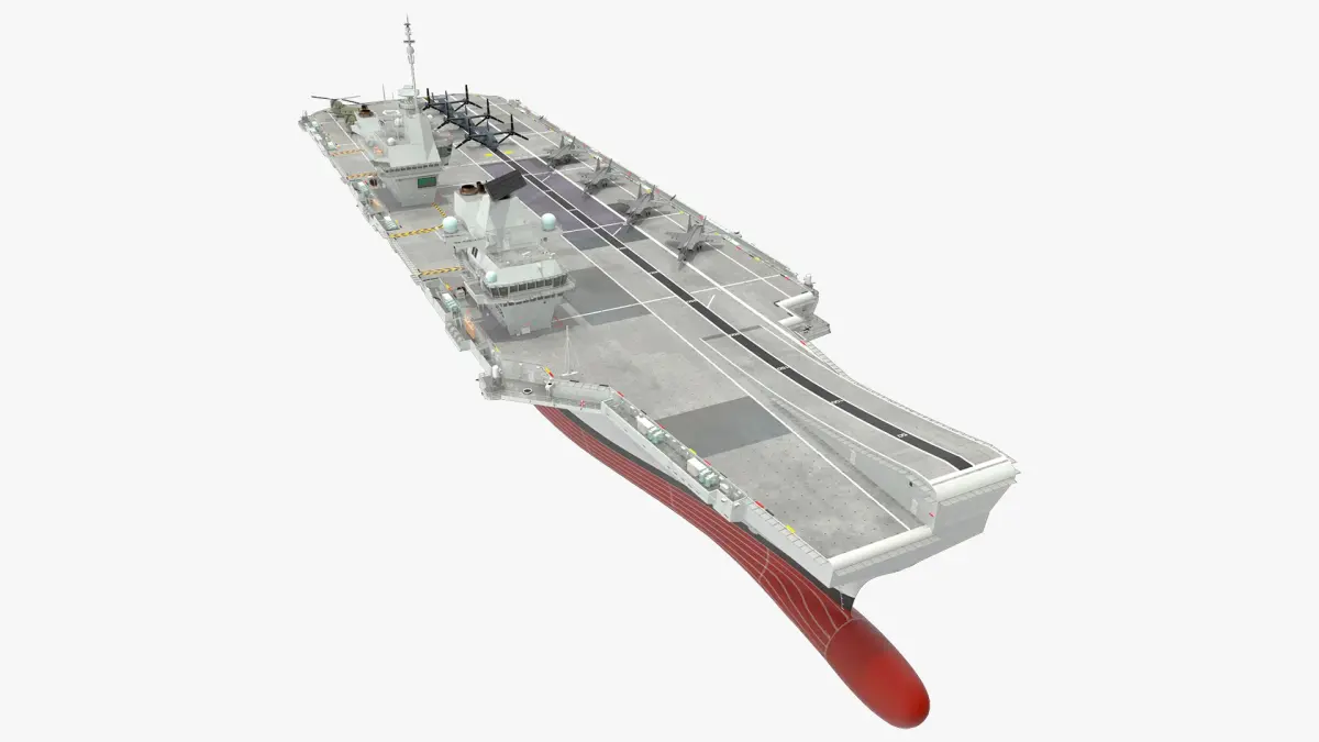 HMS Prince of Wales with Military Equipment 3D model purchase