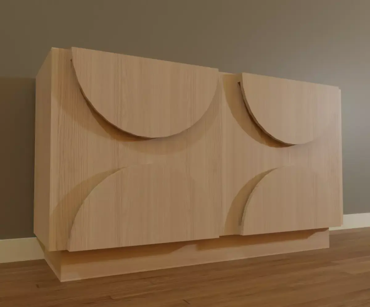 Semicircle Sideboard Console Table by Path Design Free 3D model