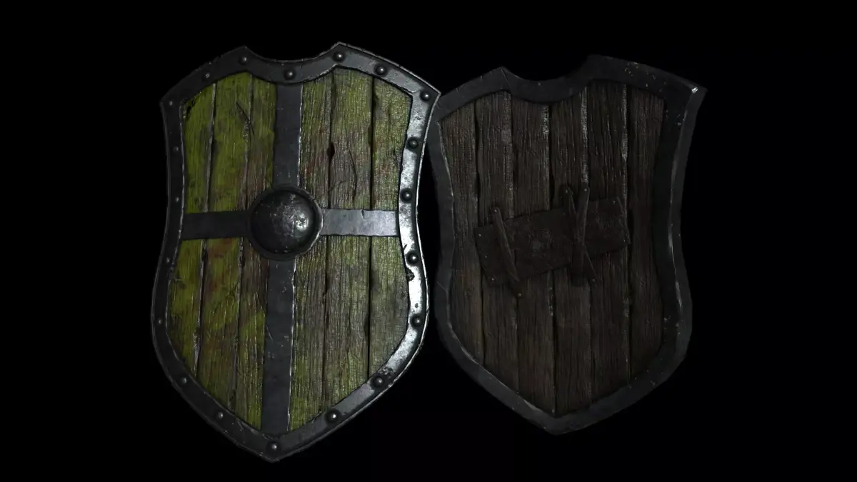 medieval shield lowpoly pbr Low-poly 3D model
