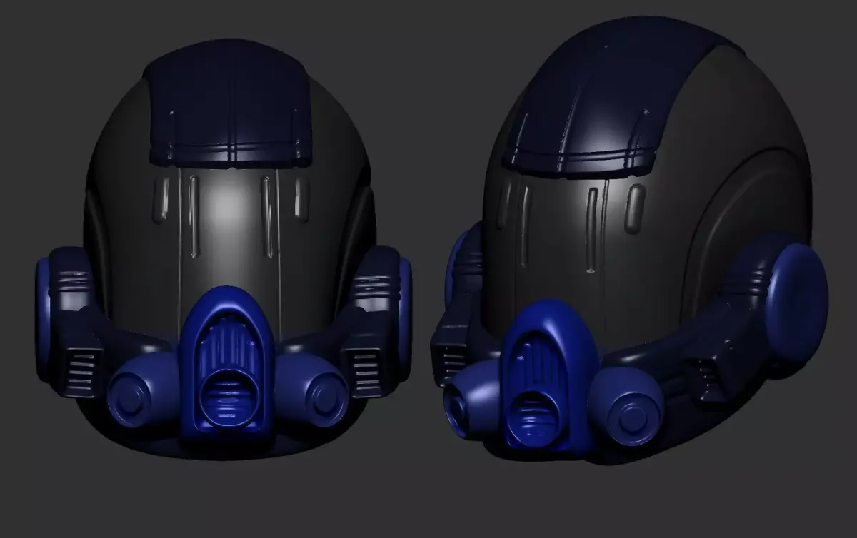 helmet high poly sculpt 3d printable ver 7 3D model 3D model 223