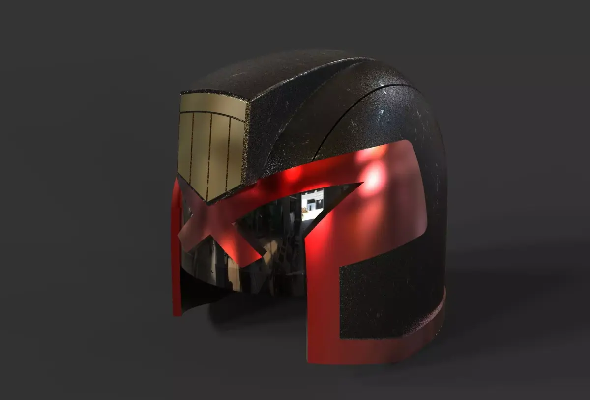 Judge Dredd Helmet 3D print model buy