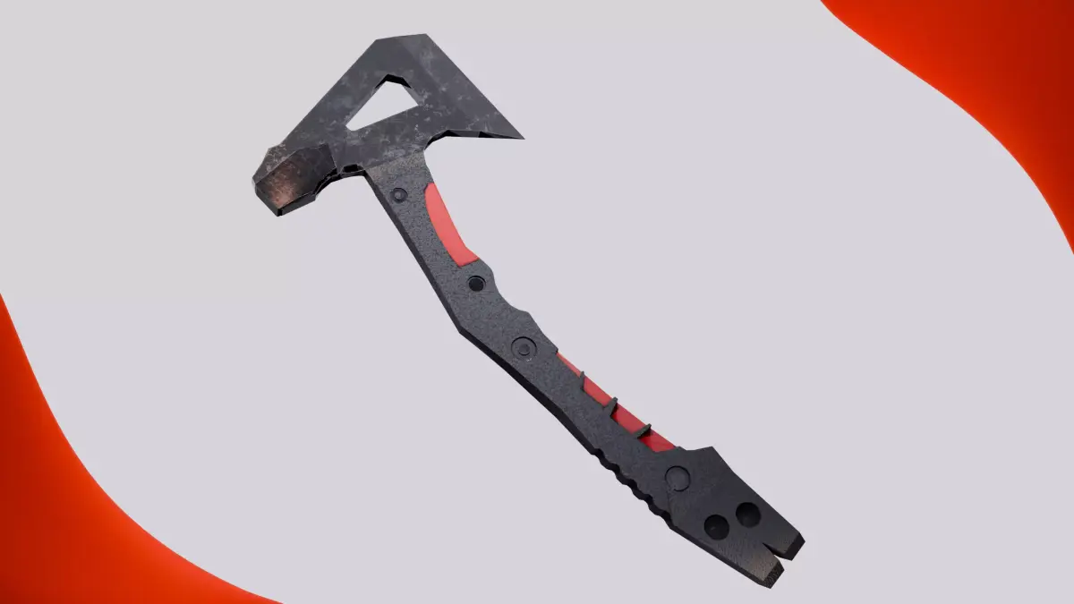 Tactical axe Low-poly 3D model order
