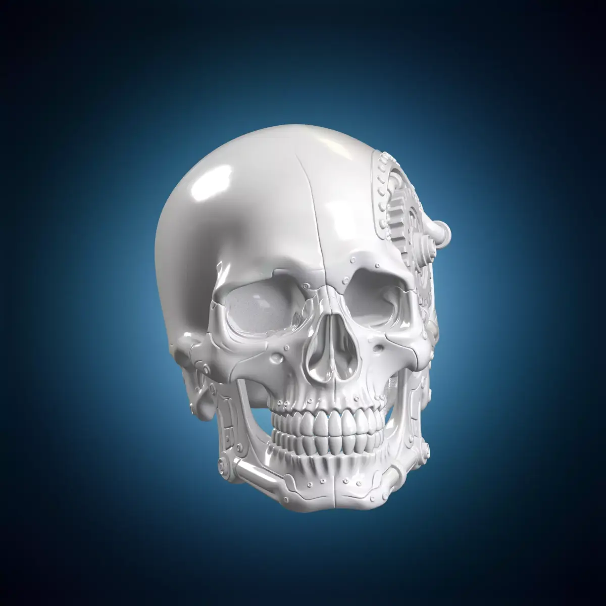 Cyber Forge Skull 3D Print Model 3D print model