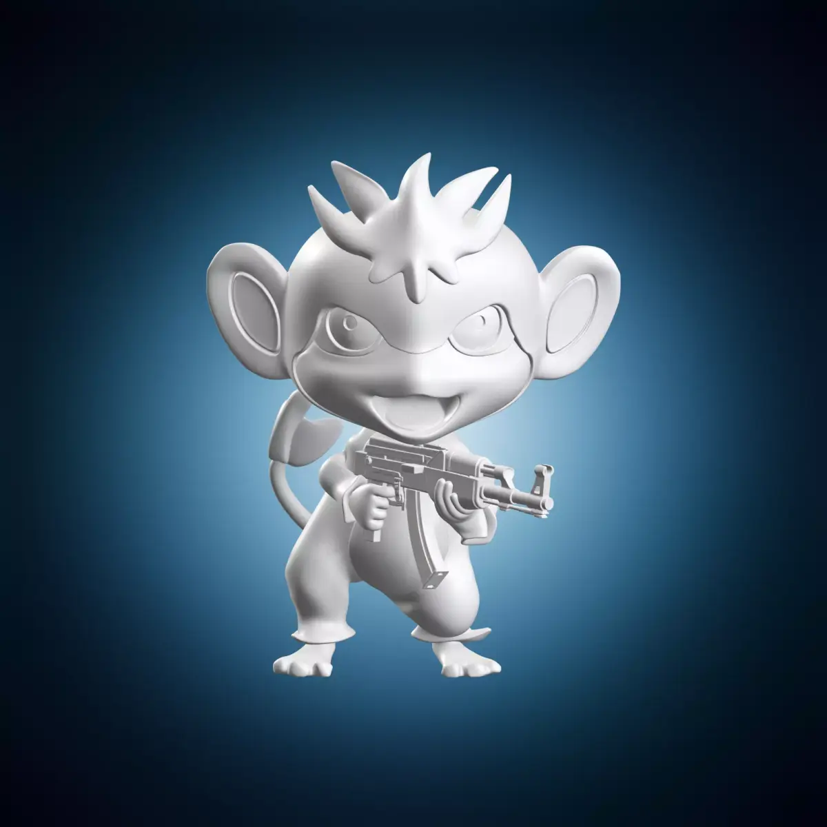Tanzee Monkey Pal With Assault Rifle 3D print model