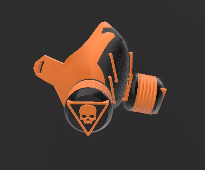 skull gas mask 3D print model