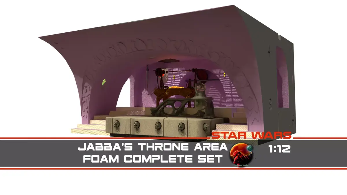 Jabbas Throne Area-Foam version complete set - 1-12 Blackseries 3D Model Pack purchase