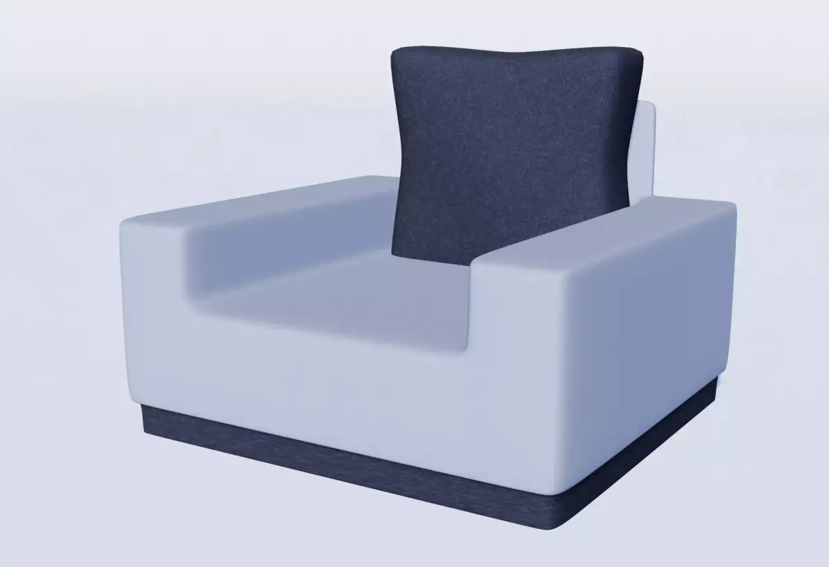 Modern Armchair Free low-poly 3D model purchase