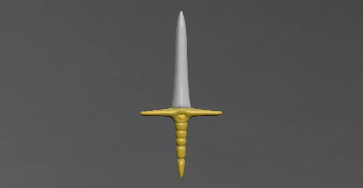 Gold Blade Low-poly 3D model