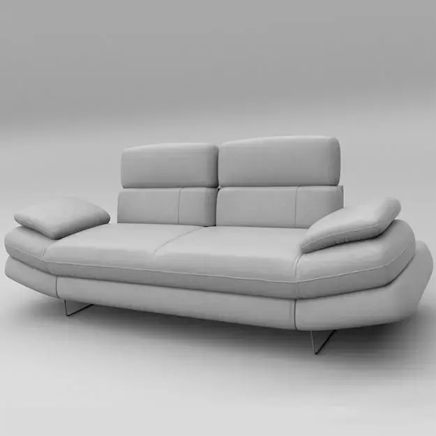 White leather  sofa  Free 3D model
