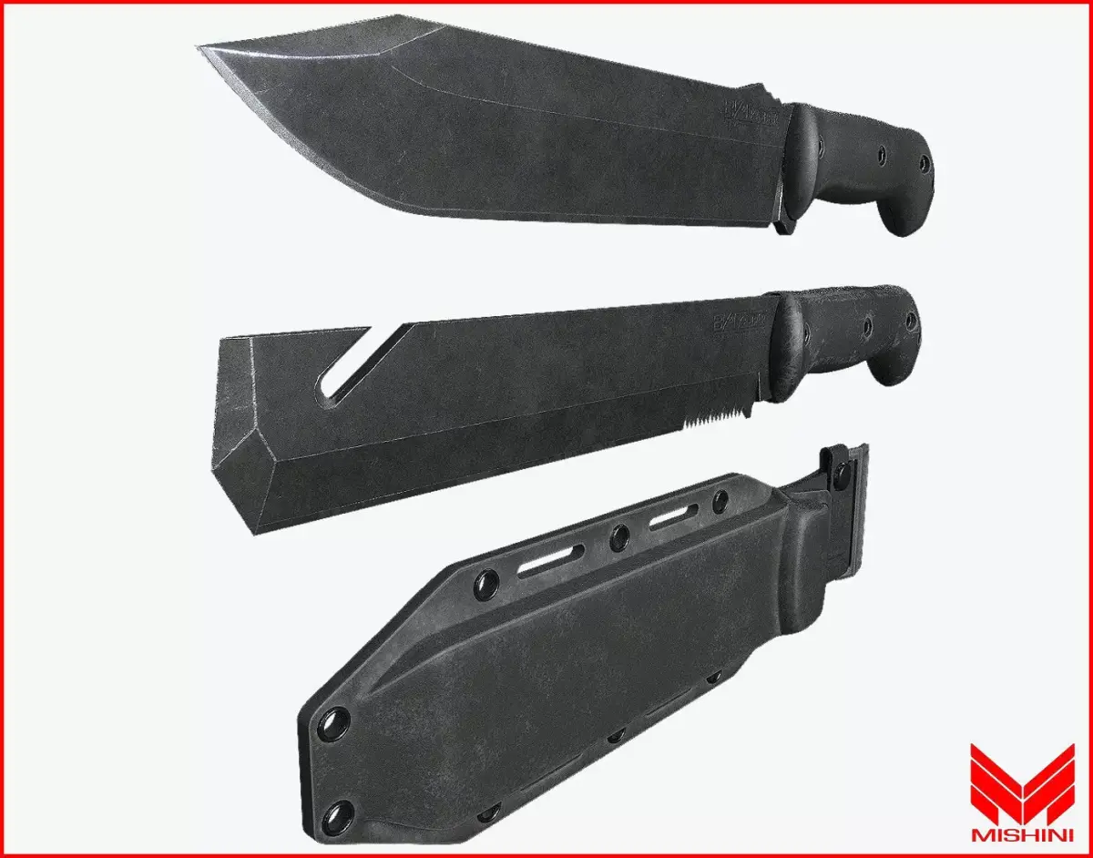 BKT Ka-Bar Pack w Sheath 3D model