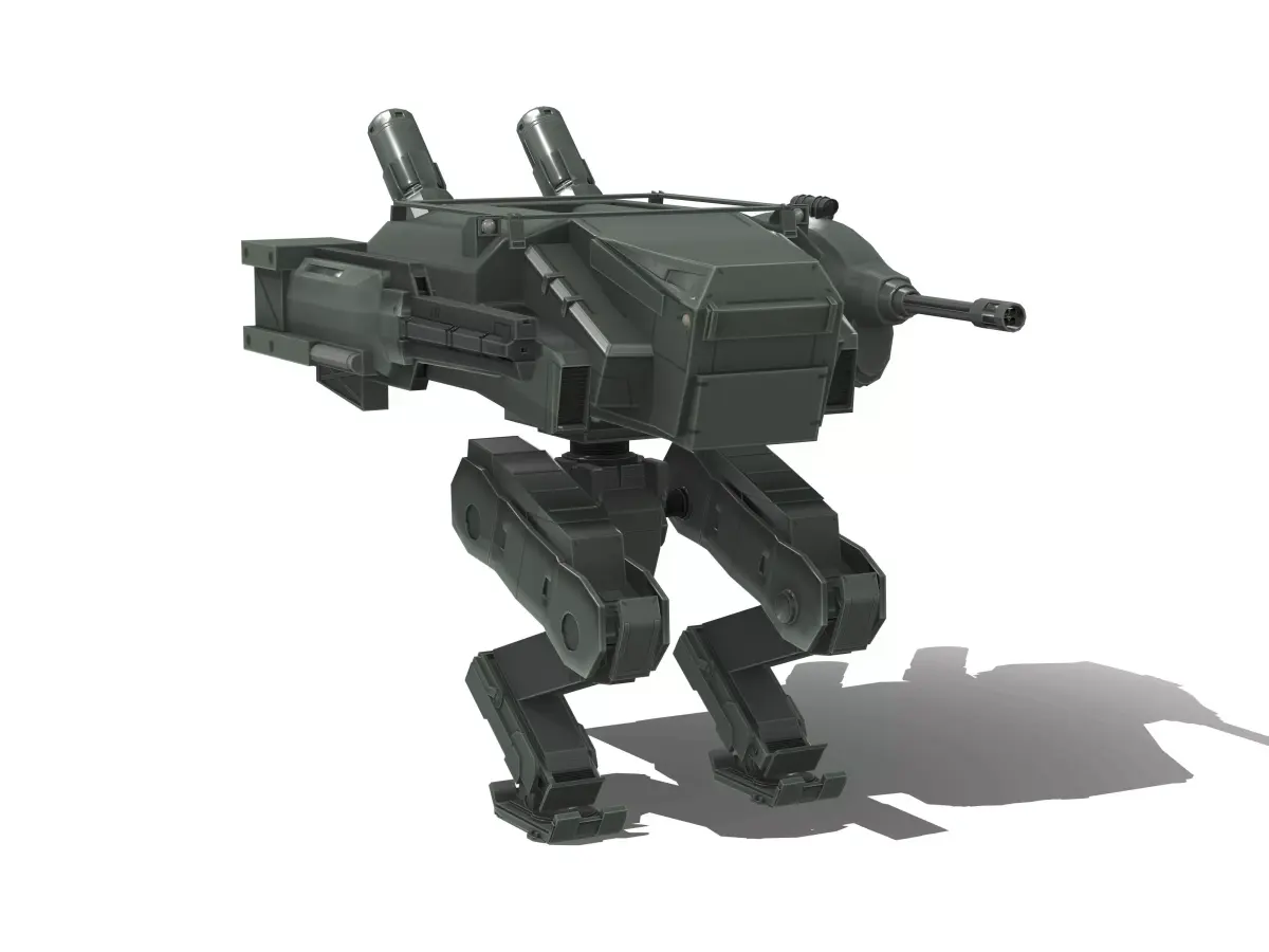 Mech Robot Low-poly 3D model order