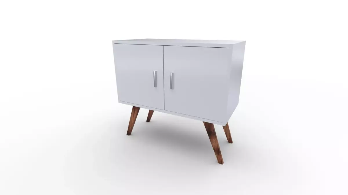 Retro cabinet  Free low-poly 3D model