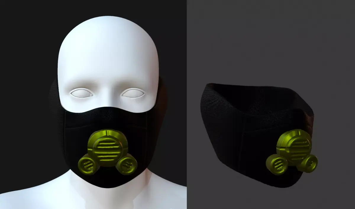 Gas mask helmet 3d model scifi Low-poly Low-poly 3D model Low-poly 3D model 91