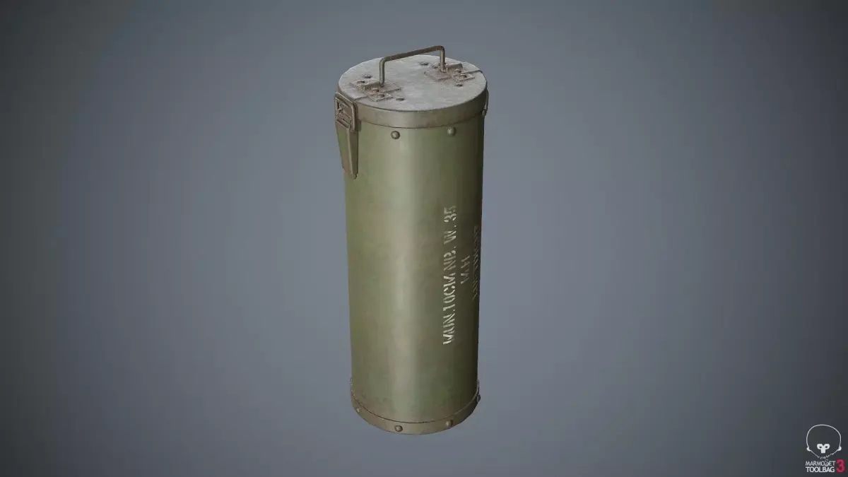 Ammunition Shell Container Low-poly 3D model