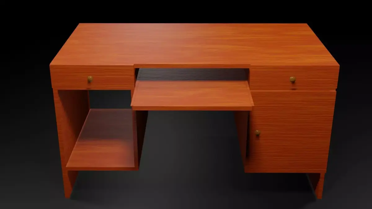 Computer Table Free low-poly 3D model purchase