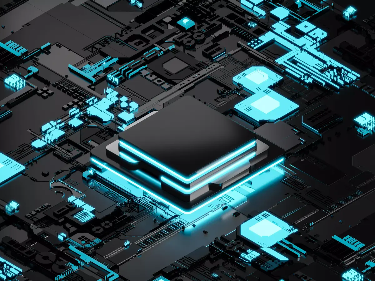 Processor chip 3D model