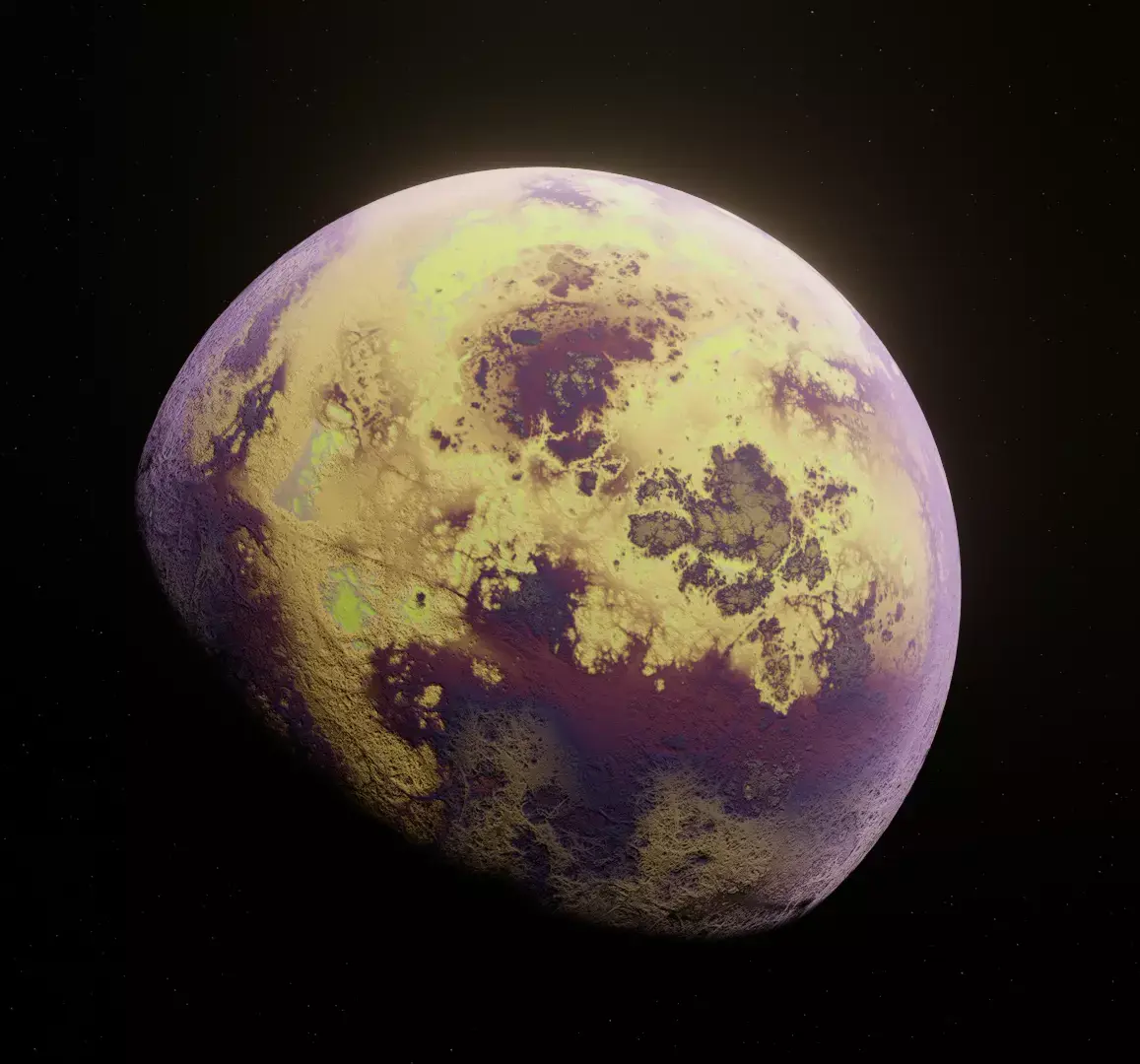 Planet Space Ready to game  Low-poly 3D model 3