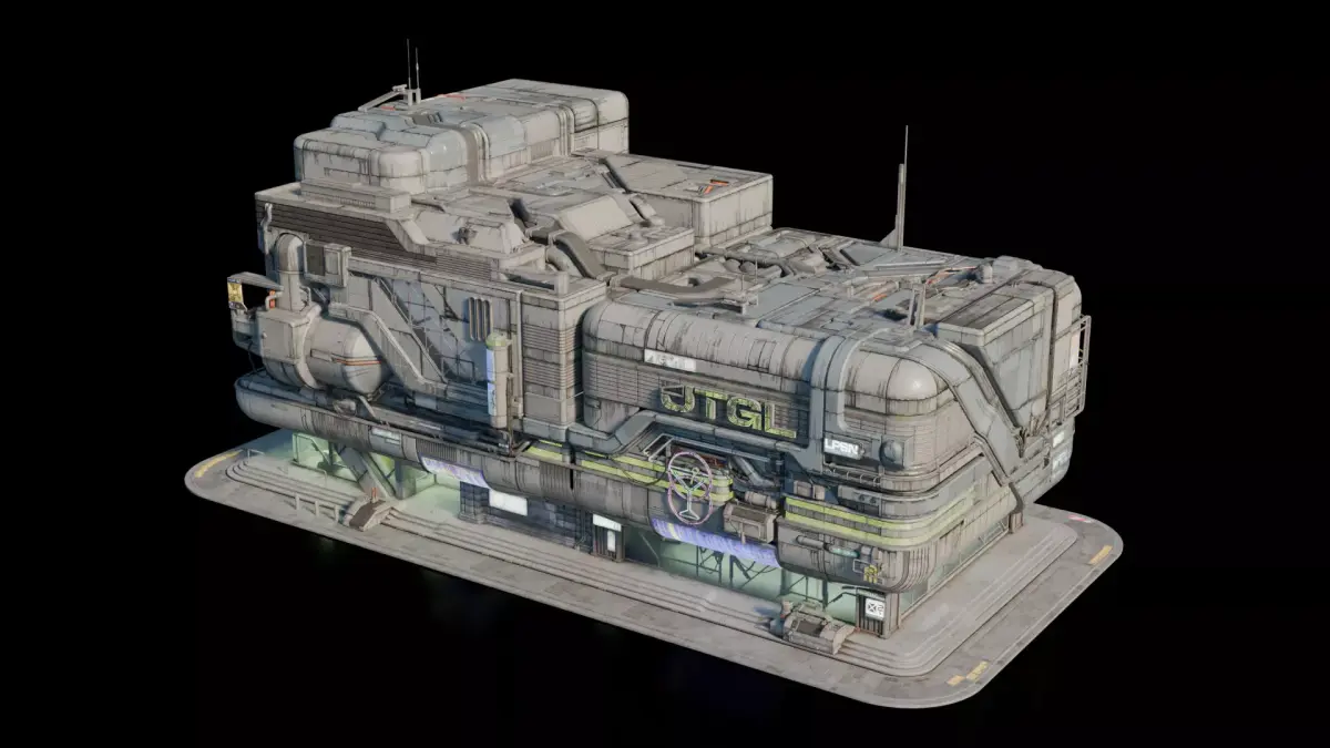 Cyberpunk Building 10 3D model