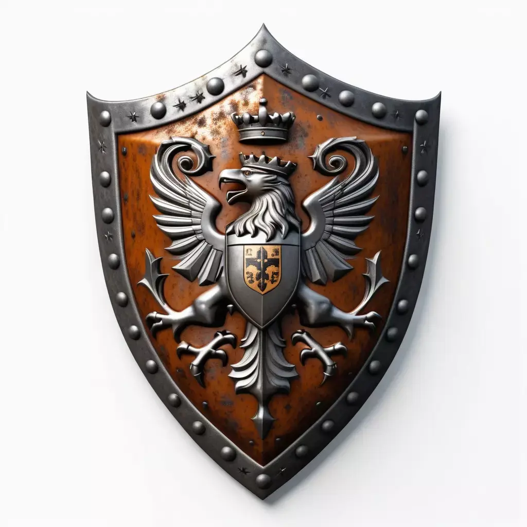 Medieval Heraldic Royal Eagle Shield 3D model