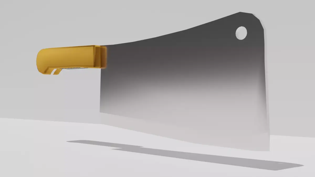 Butcher Knife Free low-poly 3D model buy