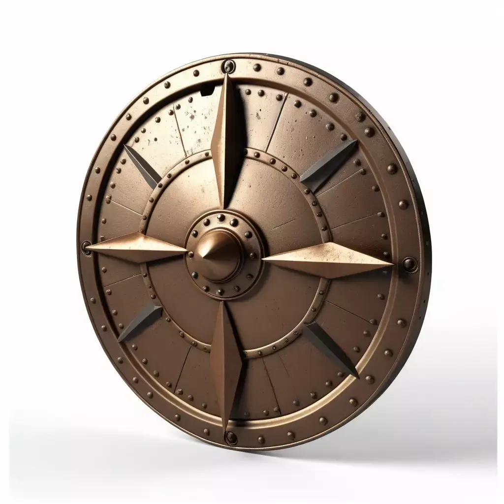 Broken Bronze Siege Shield 3D model