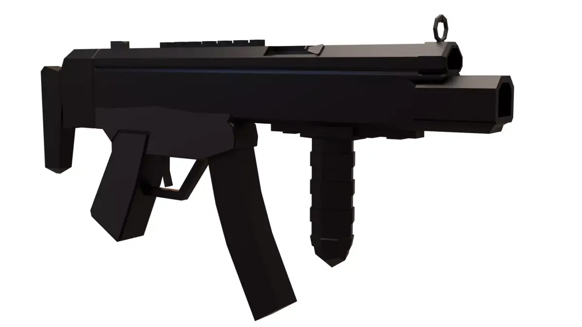 Low-Poly Stylized Sub-Machine Gun Low-poly 3D model