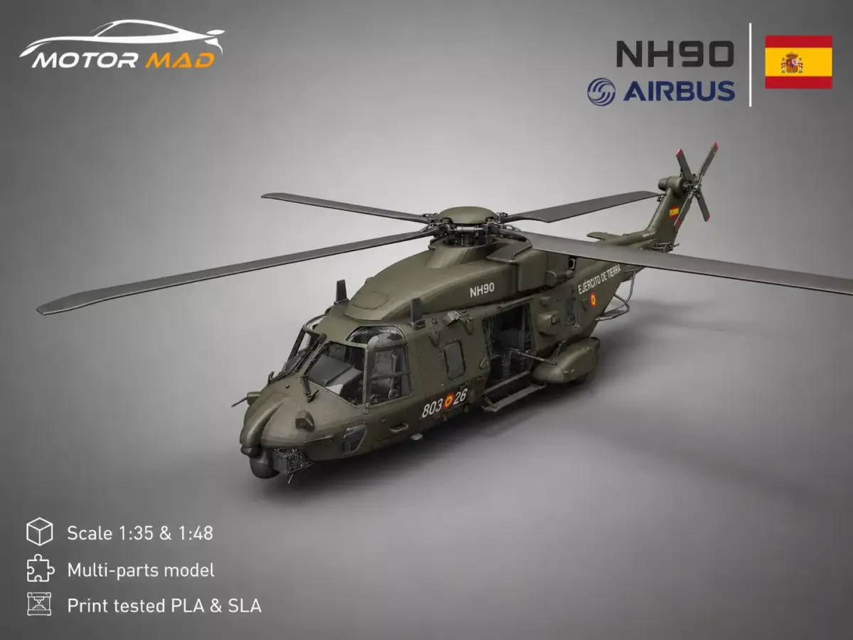 NH90 NATO Helicopter TTH - NFH - Next-Gen Military 3D print model